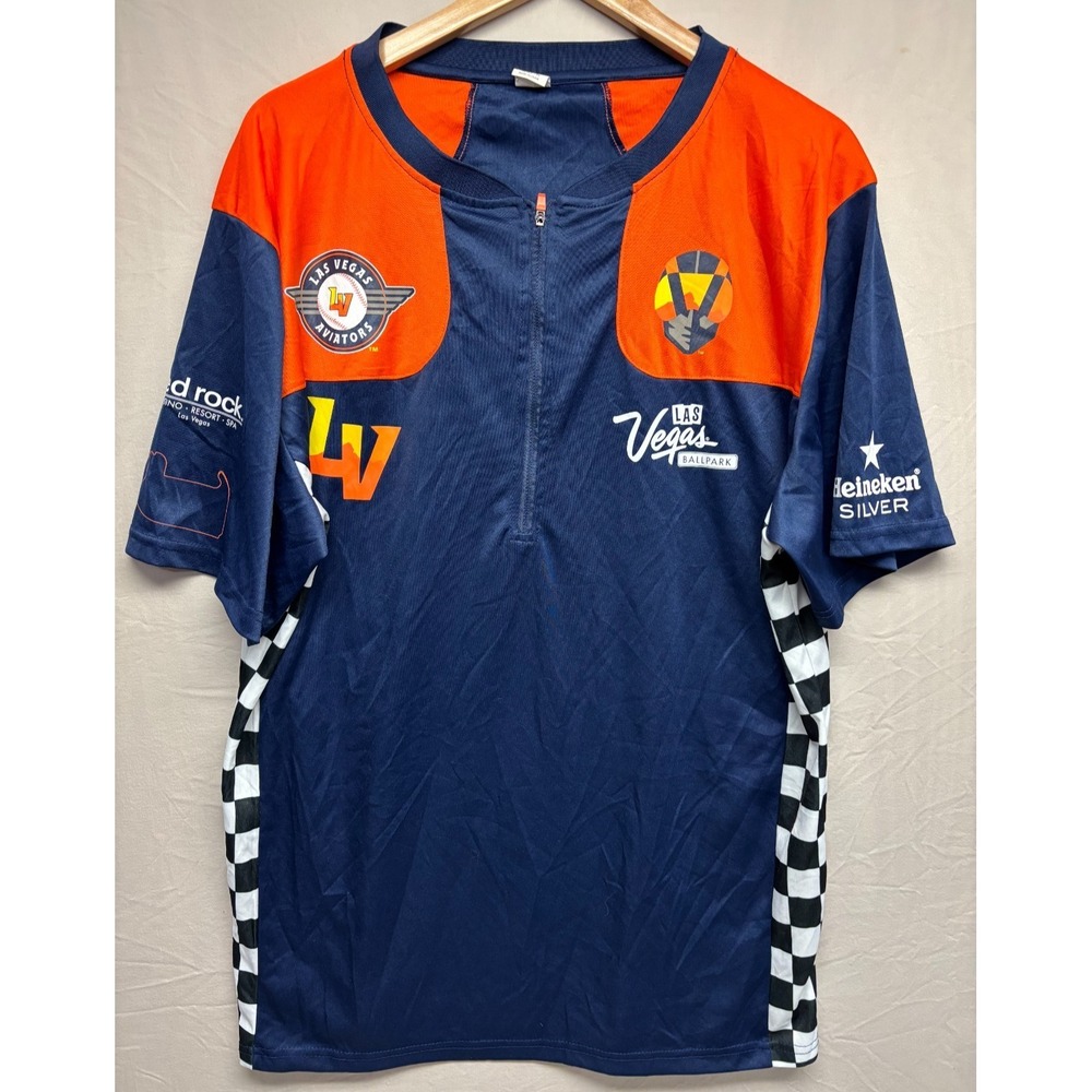 Las Vegas Aviators Success Mens Blue Formula 1 Race Heineken Baseball Jersey XL